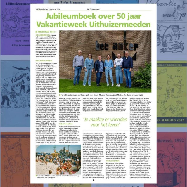 Jubileumboek over 50 jaar Vakantieweek