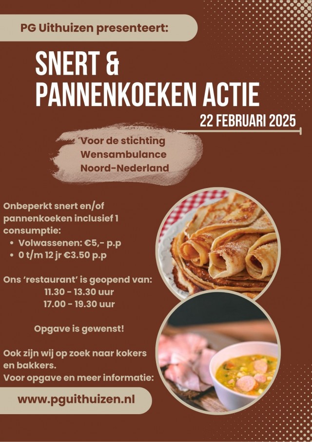 Snert en pannenkoeken actie!