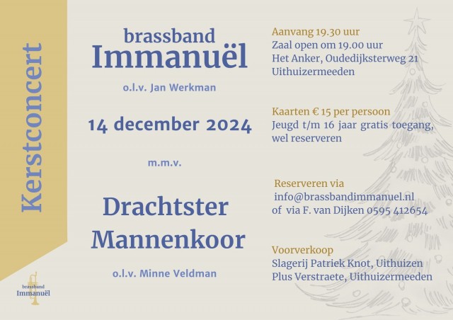 Kerstconcert Brassband Immanuel